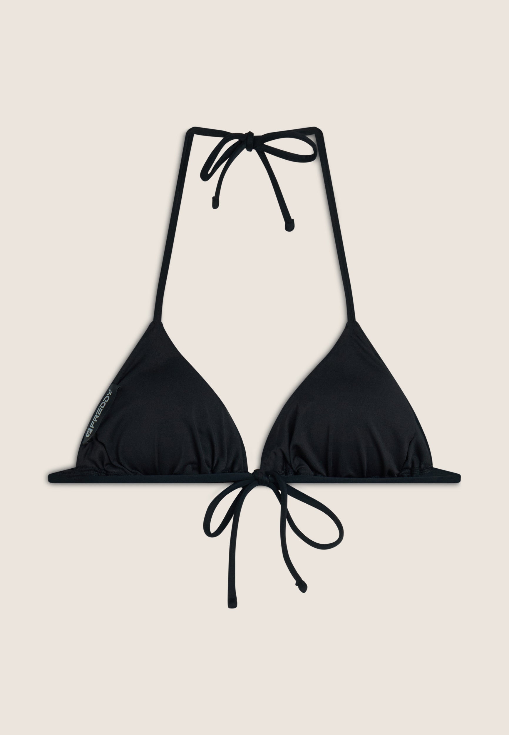 Triangel-Bikinioberteil mit Strassverzierung - BLACK