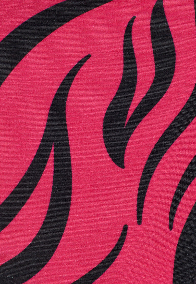 String-Bikinihose mit Zebramuster - FUCHSIA