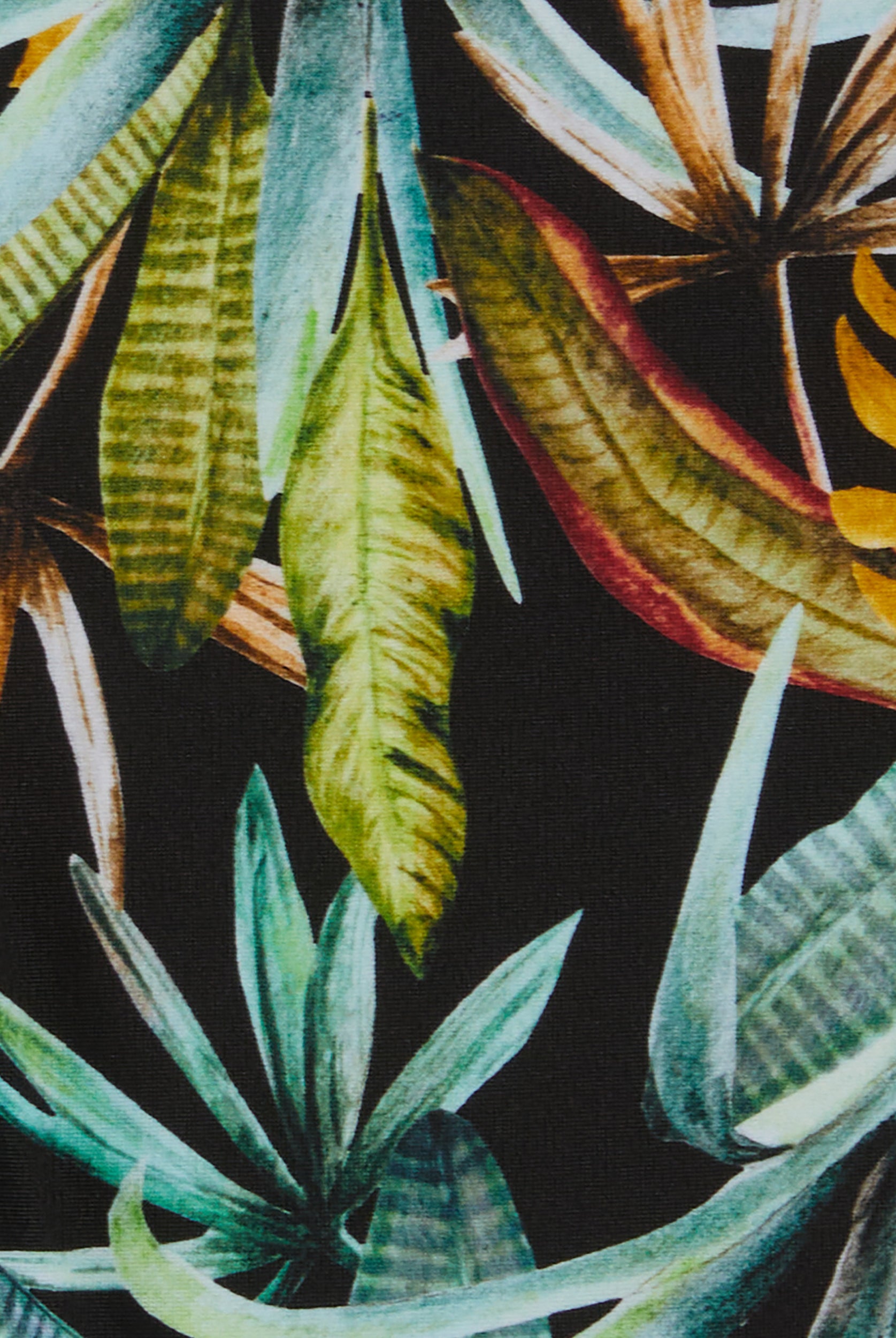 Bikinihose mit tropischem Print - BLACK