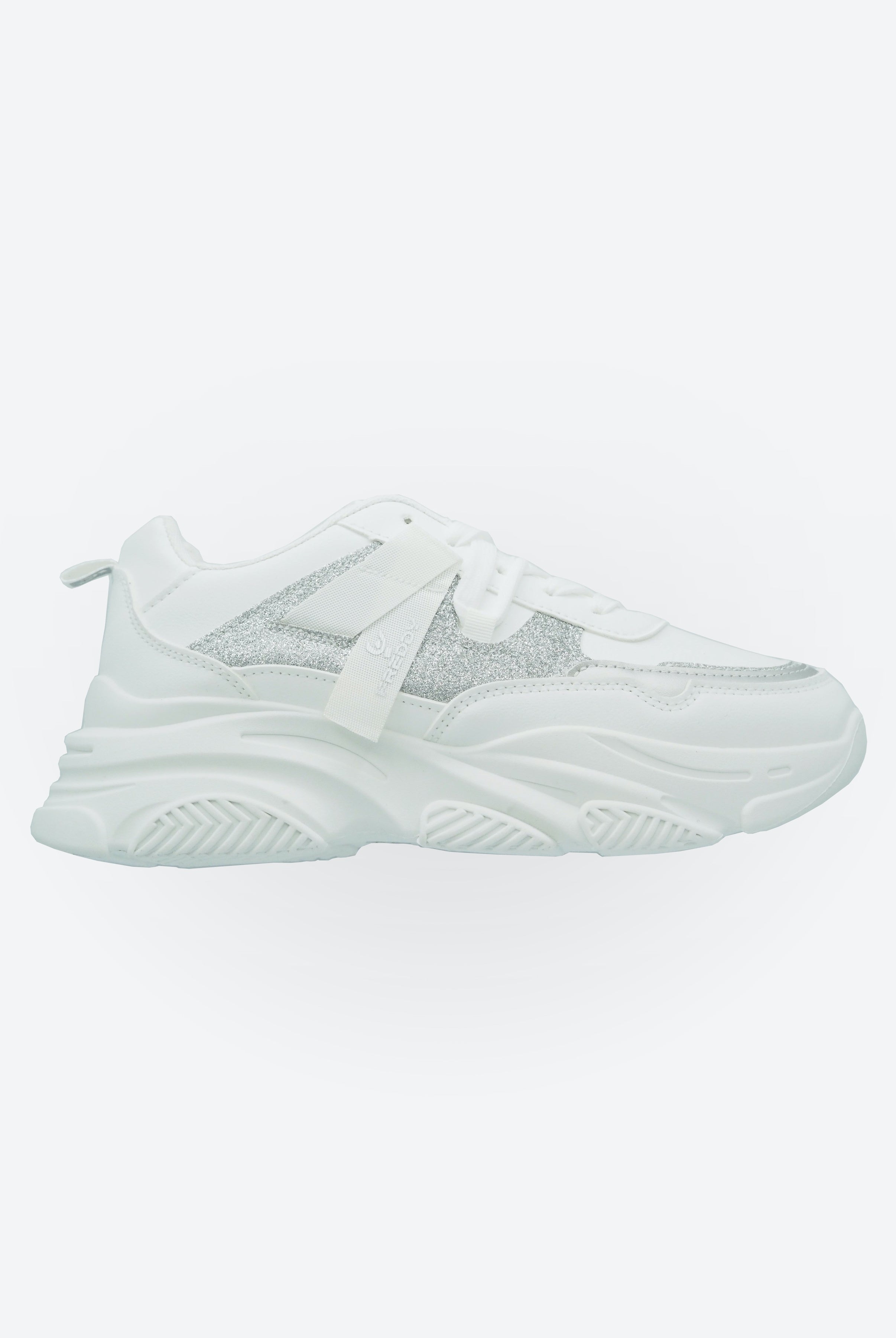 Damen-Sneaker mit Glitzerdetails und klobiger Sohle