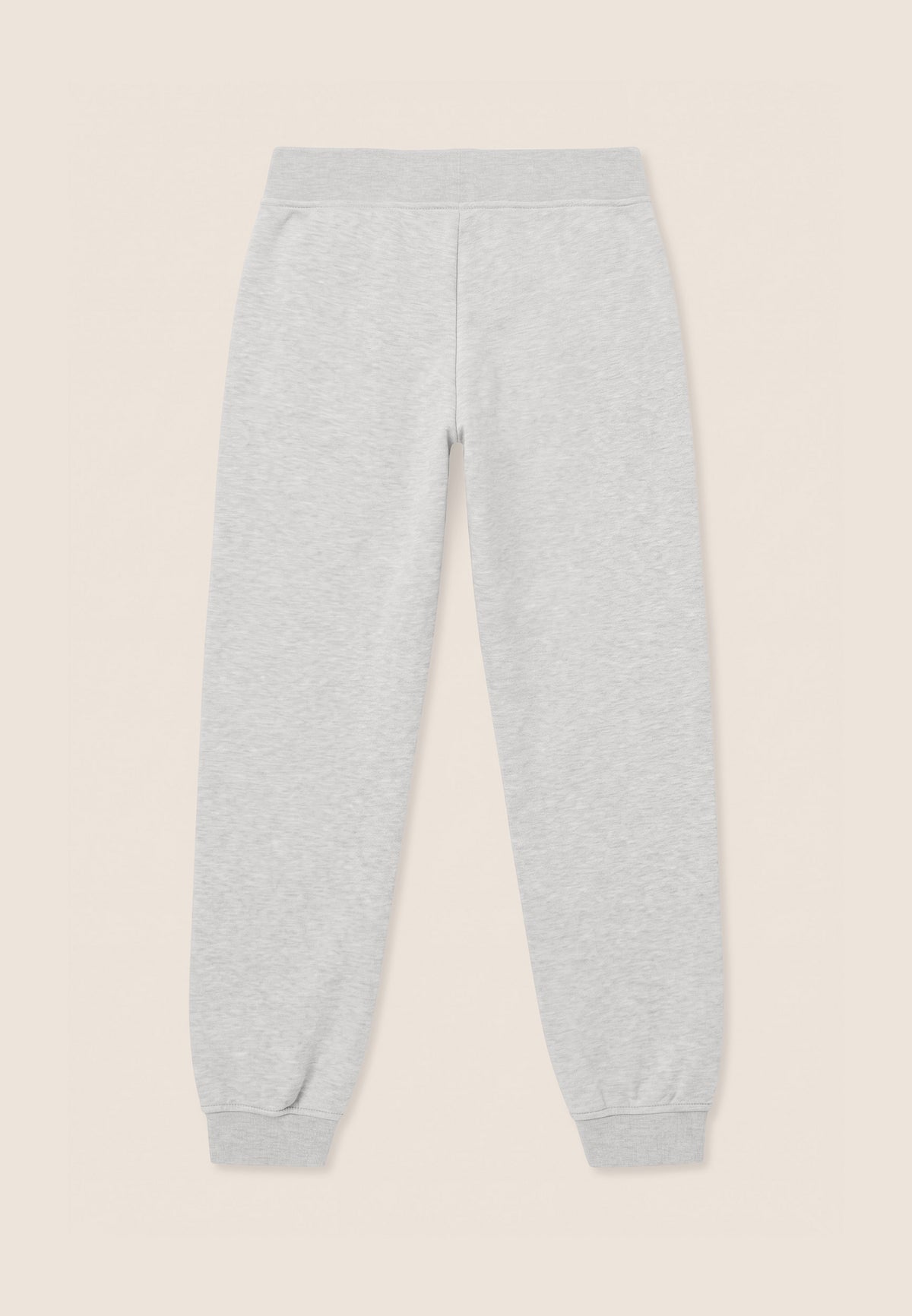 Regular melange trousers with cuffed bottom - White Melange