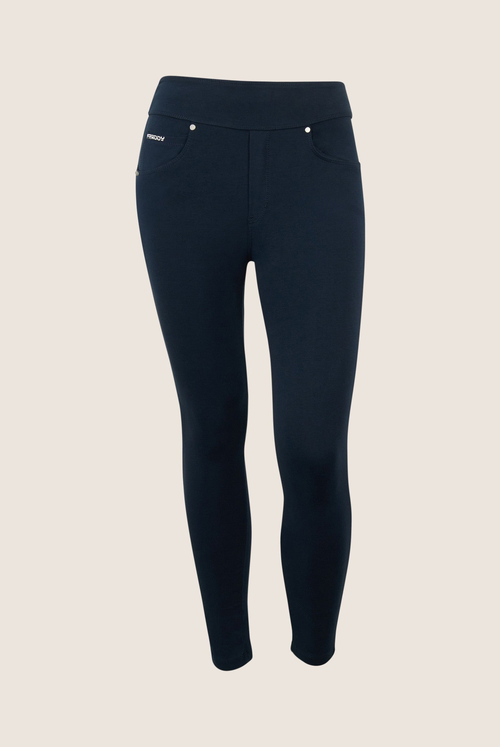 N.O.W. Yoga Mid Waist Skinny 7/8 Pants - Dark Sapphire
