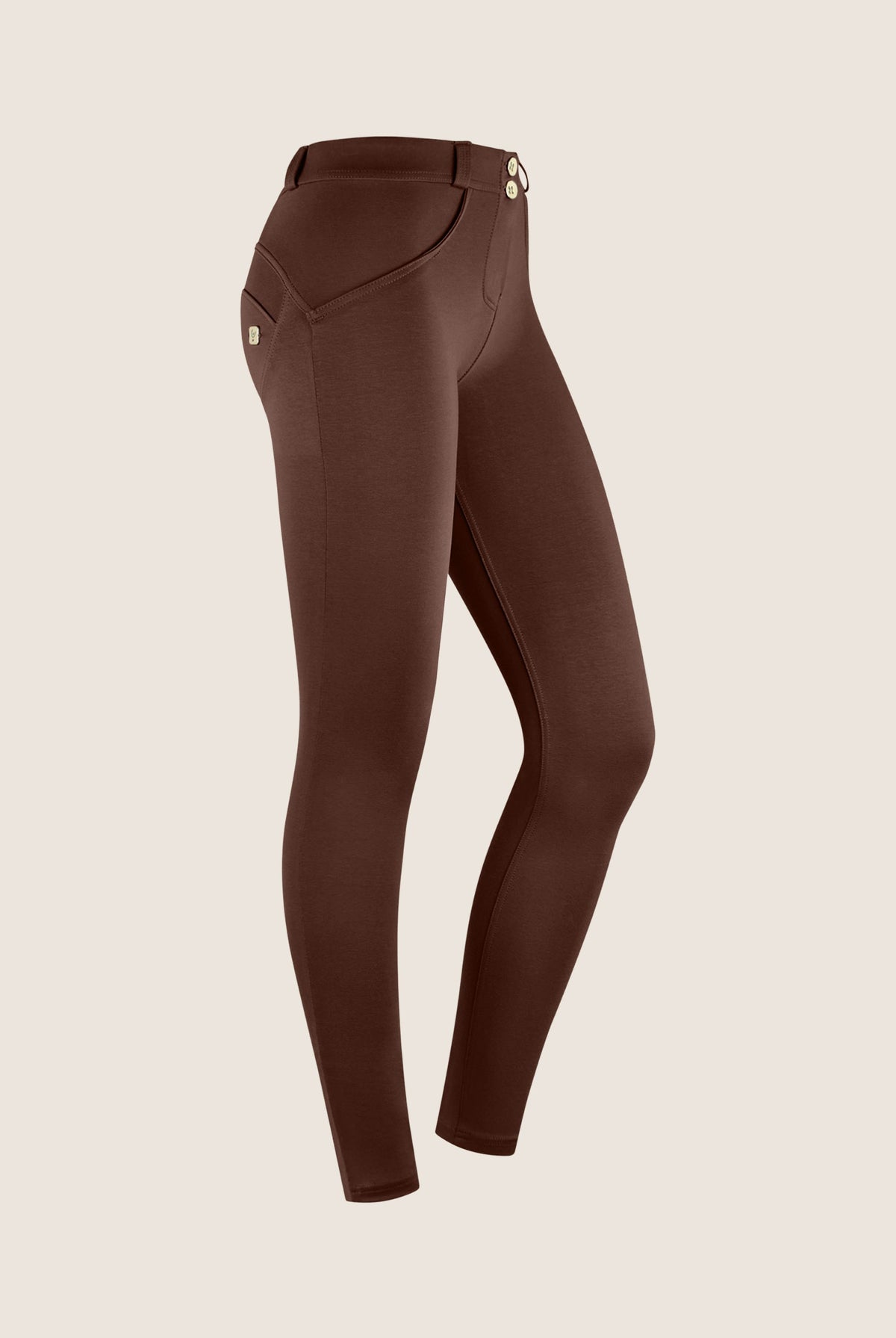 WR.UP Push-Up Regular Waist Skinny Pants - Hot Fudge Brown