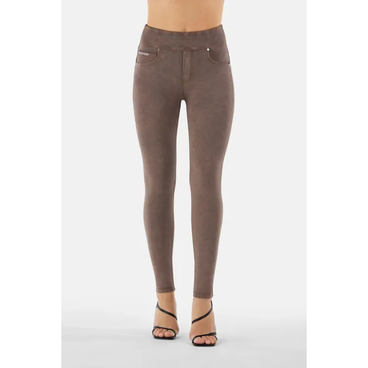 Freddy N.O.W.® Yoga - Skinny mit umschlagbarem Taillenbund - Garment Dyed - Aztec - M1010