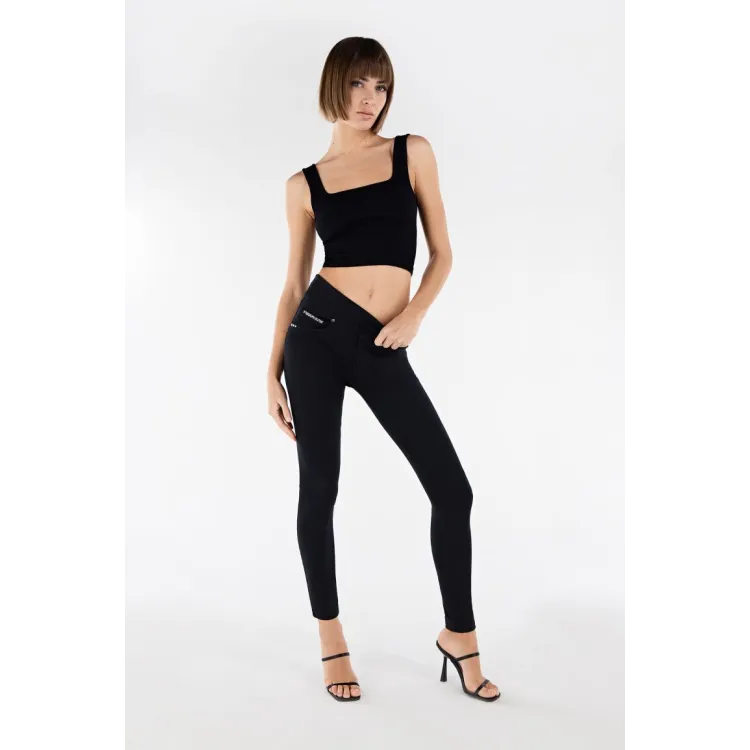 Freddy N.O.W.® Yoga - Skinny mit umschlagbarem Taillenbund - Black - N0