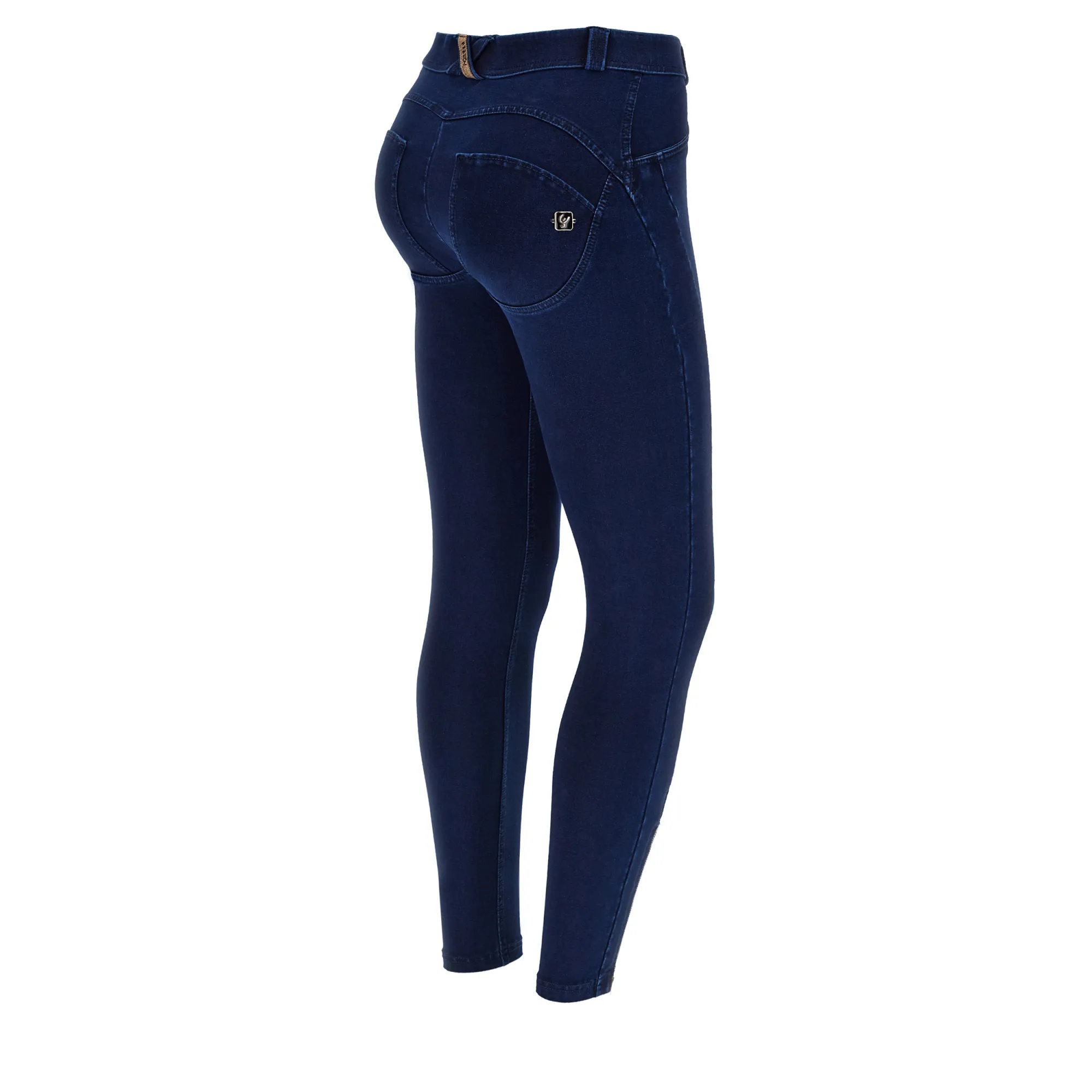 Freddy WR.UP® Damen Push-Up Jeans - 7/8 Regular High Waist Super Skinny - Indigoblau - Blaue Nähte - J0B
