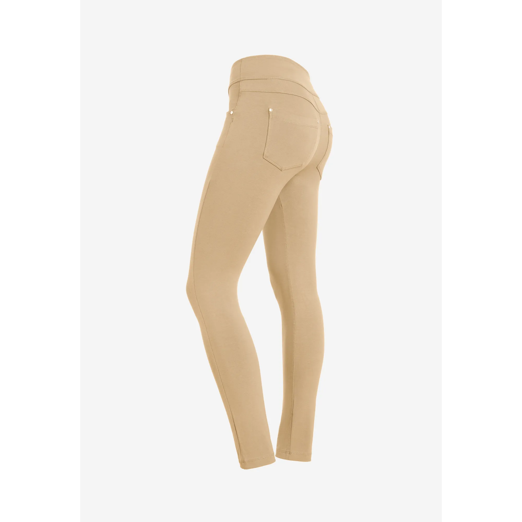 Freddy N.O.W.® Yoga Damen Comfort Hose - Mid Waist Skinny - Hellbraun - M35