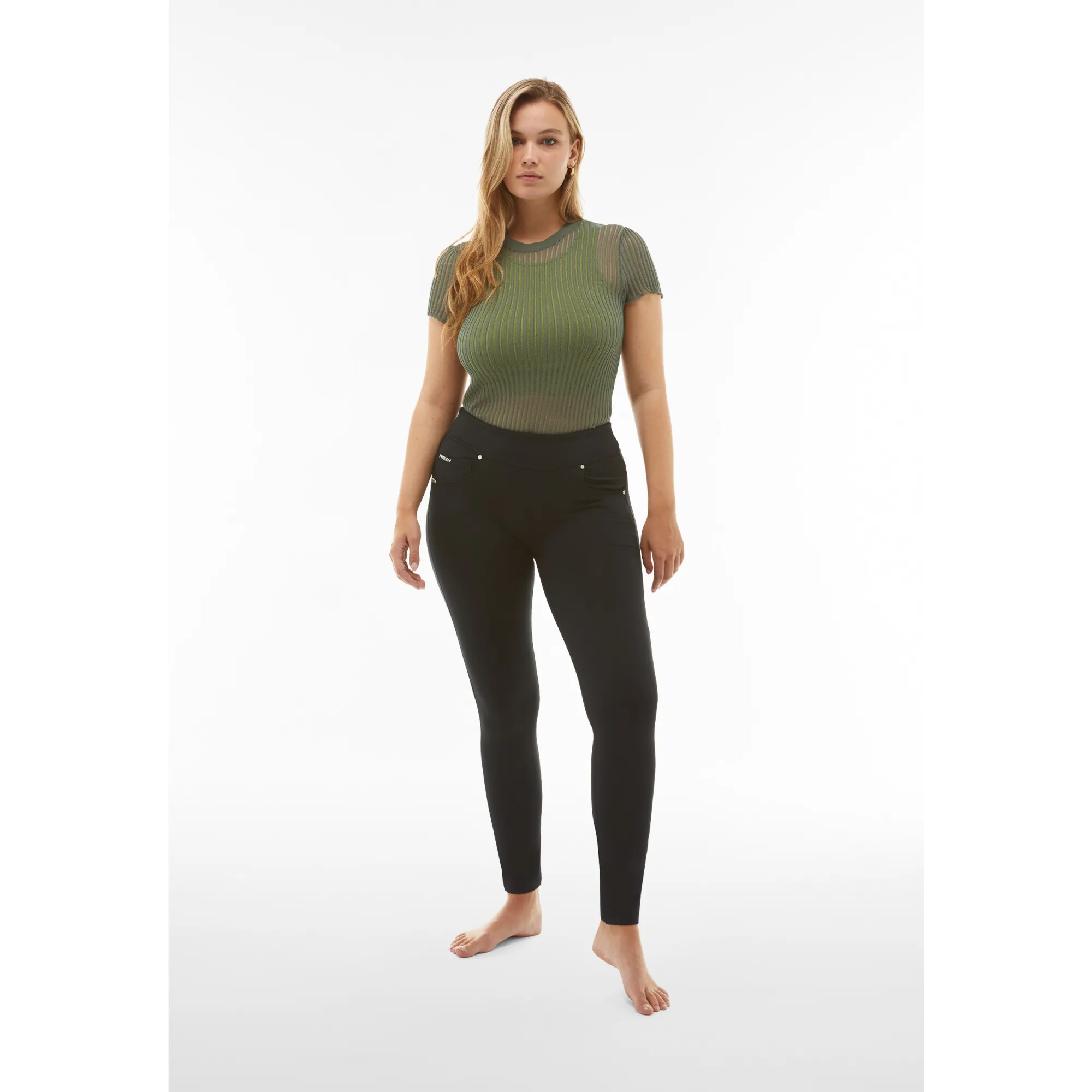 Freddy N.O.W.® Eco Yoga Tech Damen Comfort Hose - Mid Waist Skinny - Schwarz