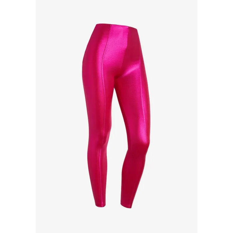 Freddy WR.UP® Tech Damen Push-Up Hose - High Waist Super Skinny - Wet Effect - Pink/Fuchsia
