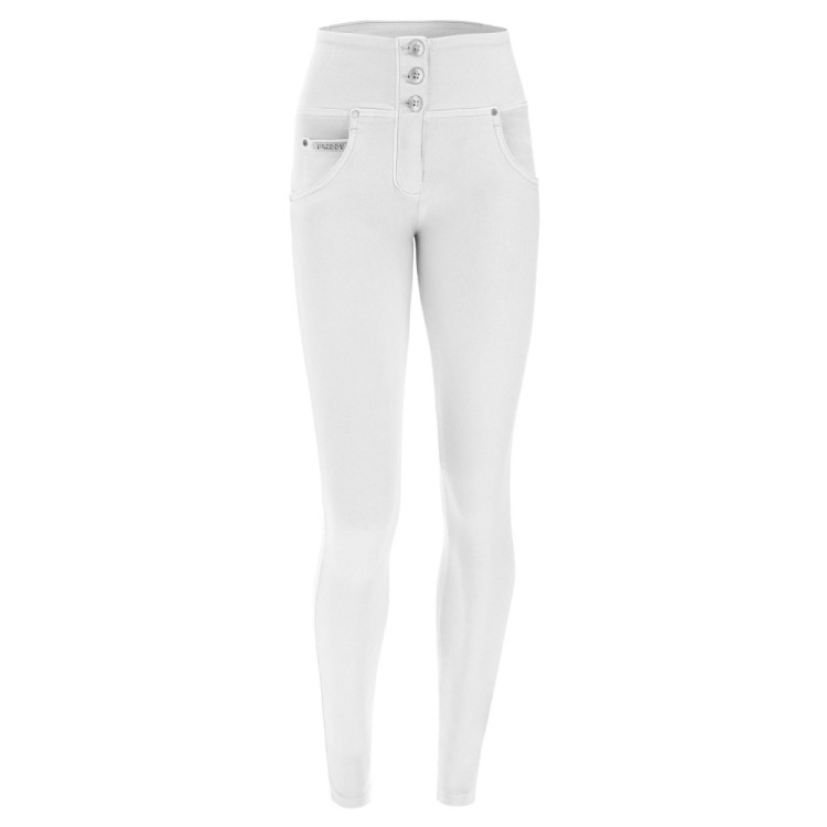 Freddy WR.UP® Snug - Mid Waist Super Skinny - Garment Dyed - White - W0