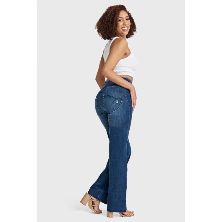 WR.UP® Snug Denim - High Waist Straight - Dark Denim – Blue Seam - J0B