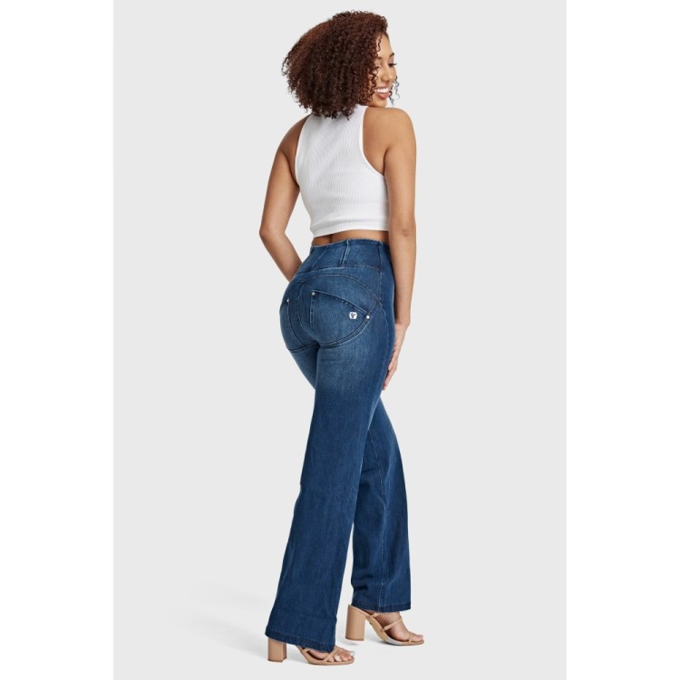 WR.UP® Snug Denim - High Waist Straight - Dark Denim – Blue Seam - J0B