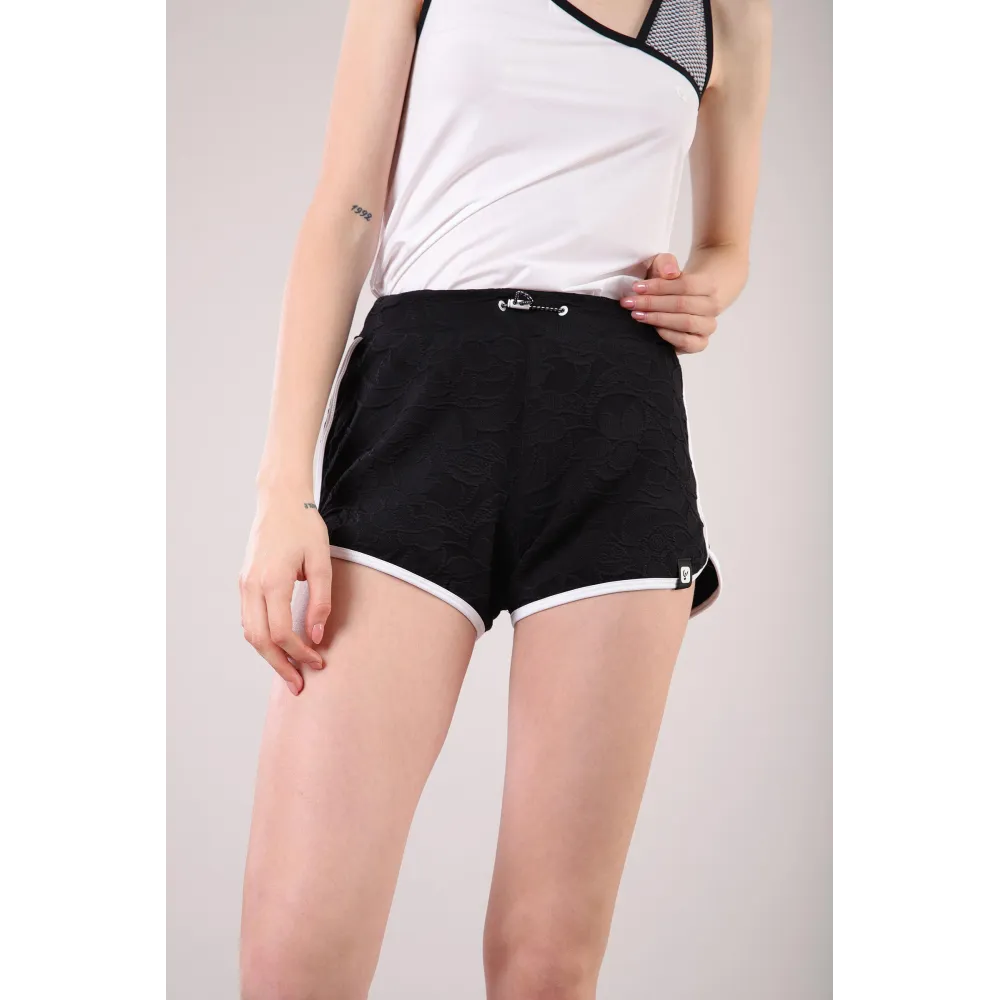 Yoga Jacquard-Shorts - Made in Italy - Black - White - NW0
