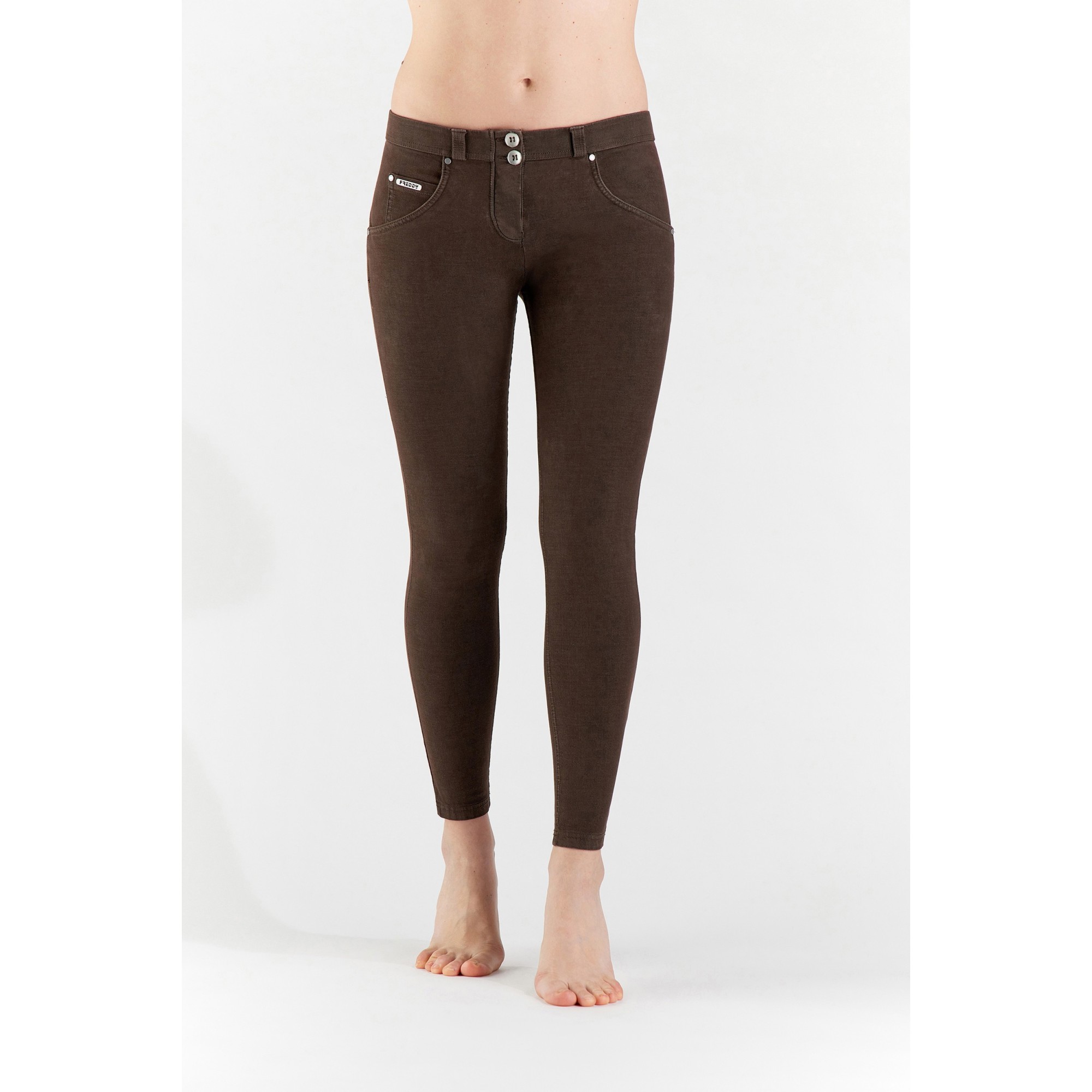 Freddy WR.UP® Snug - Regular Waist Skinny - Garment Dyed - Brown - M120