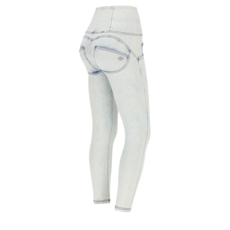 Freddy WR.UP® Snug Denim - 7/8 High Waist Super Skinny - White Blue Denim - Blue Seam - J94B