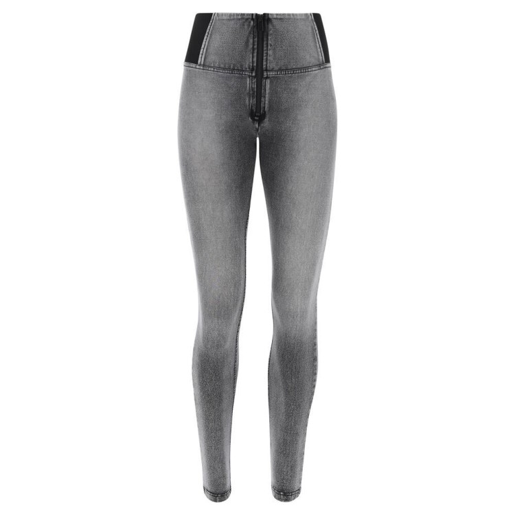 Freddy WR.UP® Denim - High Waist Super Skinny - mit elastischem Taillenbund - Light Black Denim – Black Seam - J100N