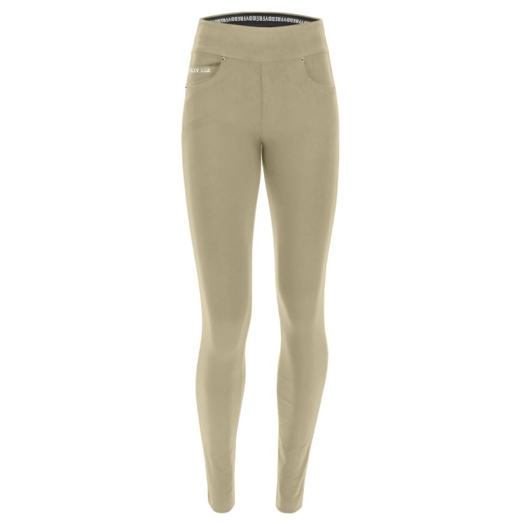 Freddy N.O.W.® Yoga Damen Comfort Hose - Mid Waist Skinny - Beige - Z109