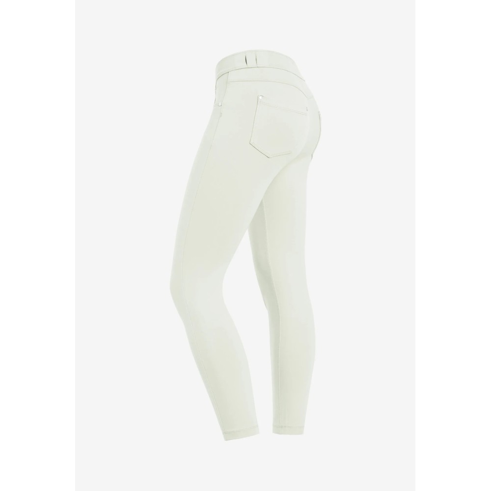 Freddy N.O.W.® Eco Damen Comfort Hose - 7/8 Mid Waist Super Skinny - Lily White