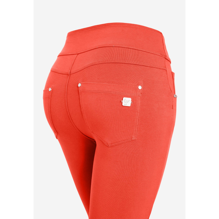 Freddy N.O.W.® Yoga Eco Damen Comfort Hose - Mid Waist Skinny - Rot