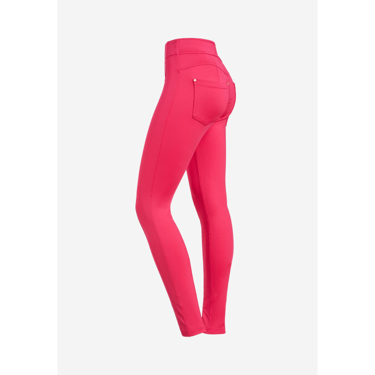Freddy N.O.W.® Yoga Eco Tech Plus Damen Comfort Hose - Super High Waist Skinny - Pink/Fuchsia