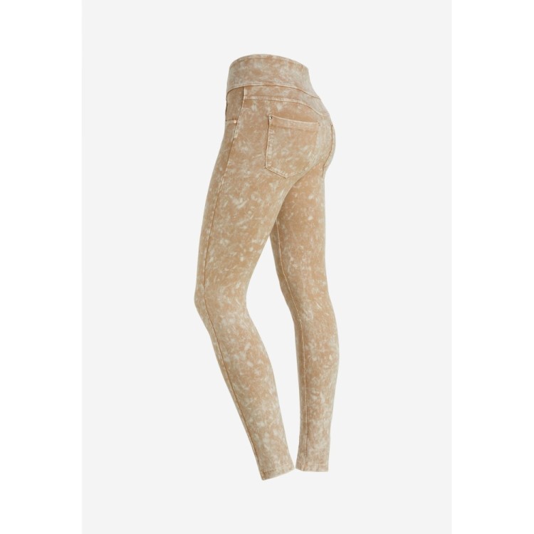 Freddy N.O.W.® Yoga Damen Comfort Jeans - High Waist Skinny - Stückgefärbt - Hellbraun - M35
