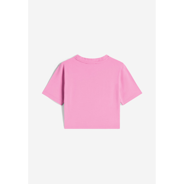 Freddy Slim-Fit Damen Crop Top - Garment-Dyed - Pink - P104X