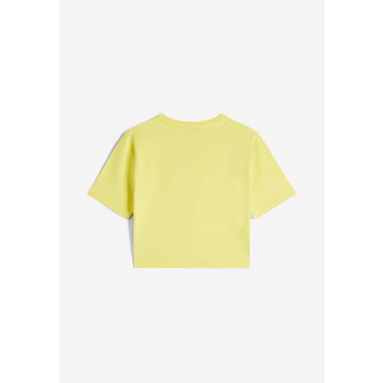 Freddy Slim-Fit Damen Crop Top - Garment-Dyed - Gelb