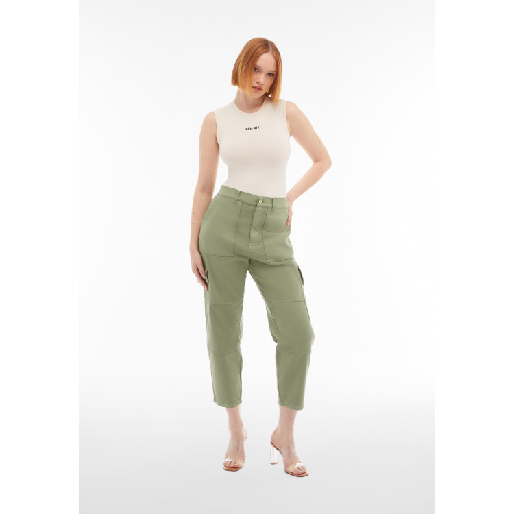 Freddy Eco Fit Jeans - Super High Waist - Cargo - Grün