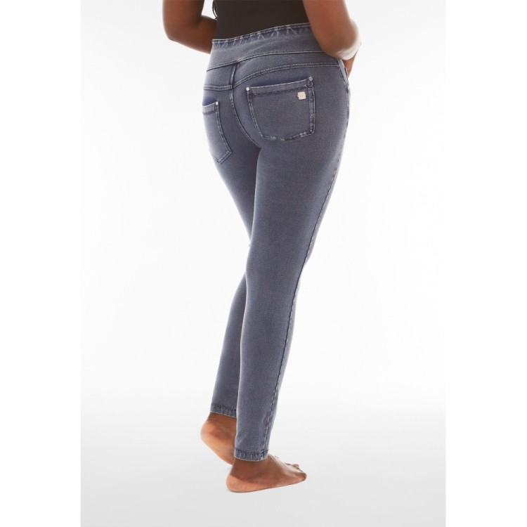 Freddy N.O.W.® Yoga Eco Damen Comfort Jeans - Mid Waist Skinny - Denim hell - Blaue Nähte - J109B