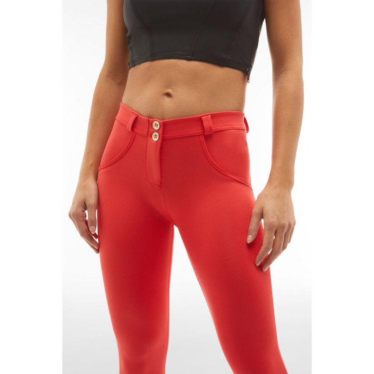 Freddy WR.UP® Tech Damen Push-Up Hose - 7/8 Regular Waist Skinny - Rot