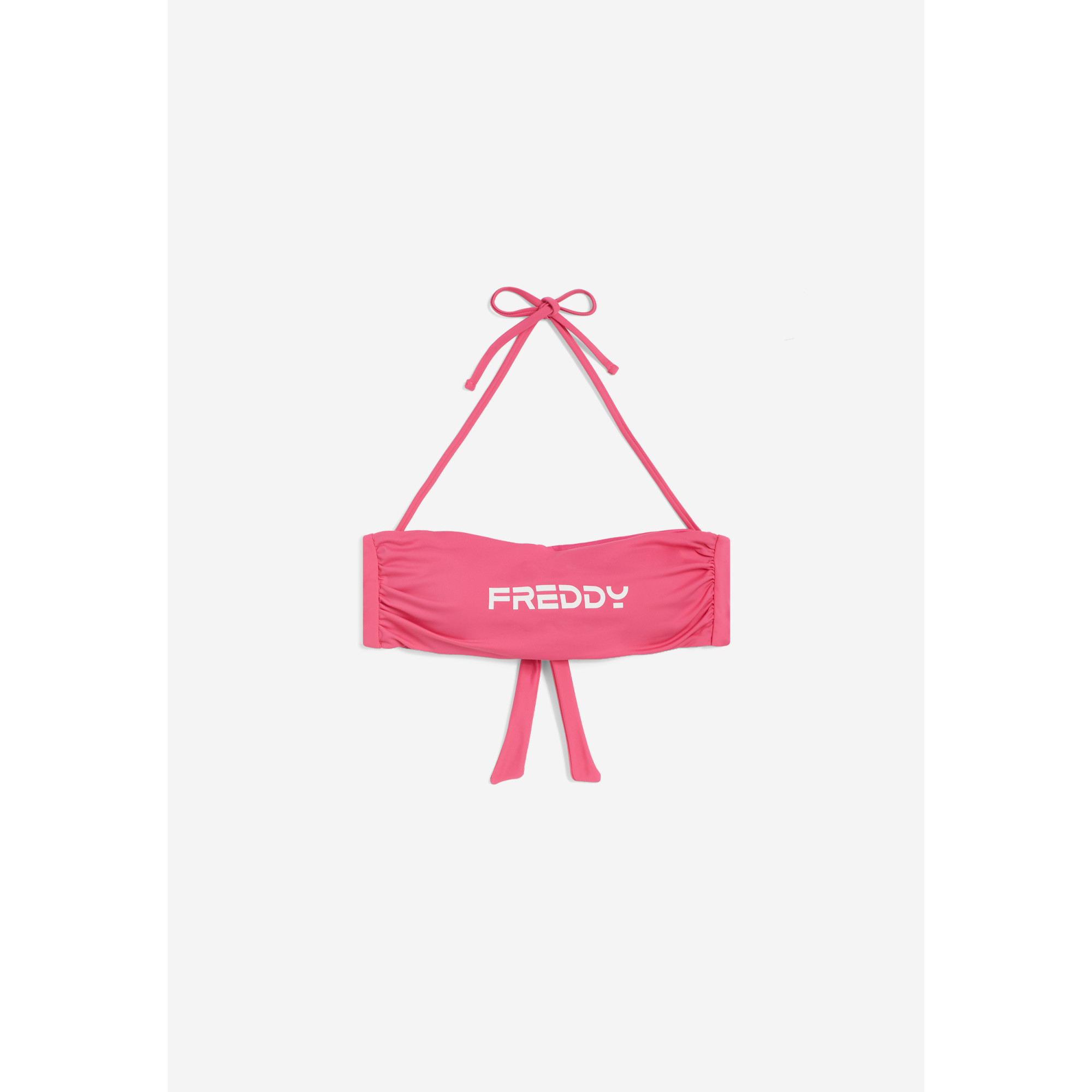 Freddy Bandeau-Bikinioberteil mit Freddy Logo - FUCHSIA