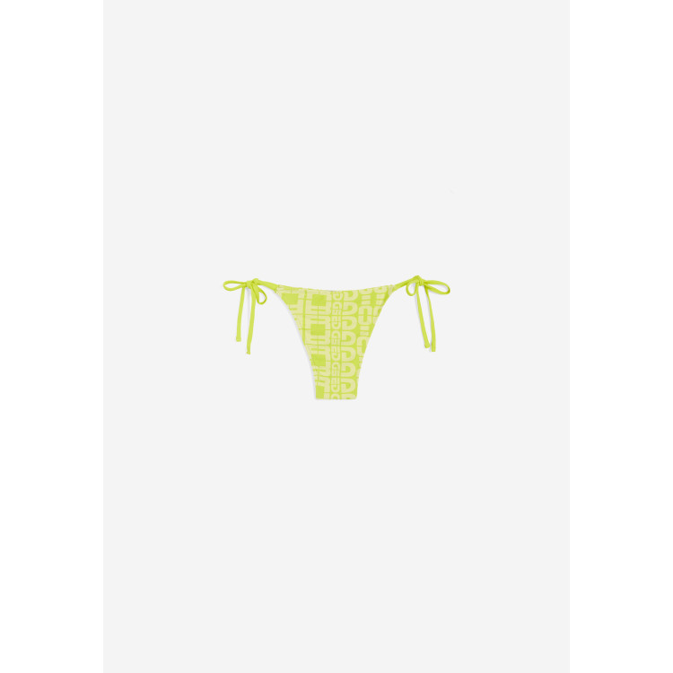 Freddy String-Bikinihose mit Allover-Logo-Print - LIME