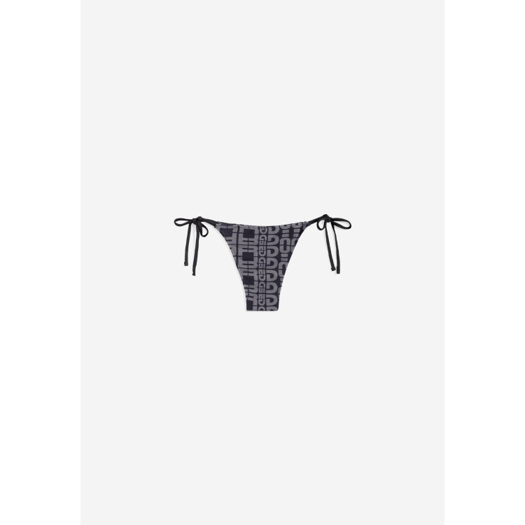Freddy String-Bikinihose mit Allover-Logo-Print - BLACK