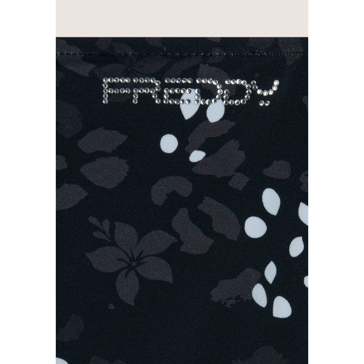 Freddy String-Bikinihose mit Blumenmuster - BLACK