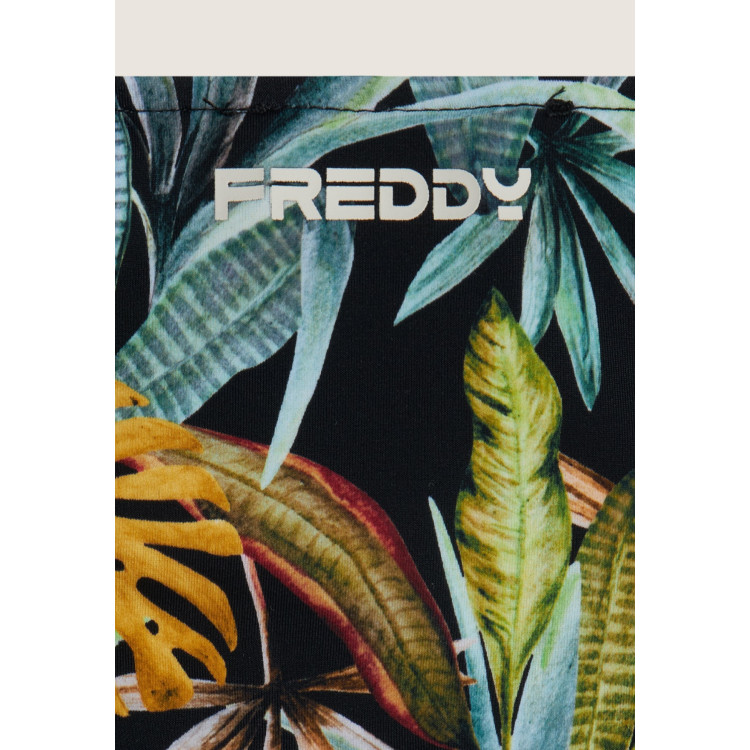 Freddy String-Bikinihose mit tropischem Blattmuster - BLACK