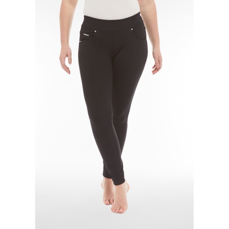 Freddy N.O.W.® Yoga Eco Tech Plus Damen Comfort Hose - Mid Waist Skinny - Schwarz