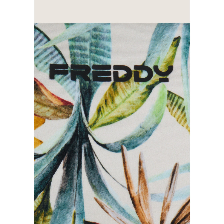 Freddy Bandeau-Bikinioberteil mit tropischem Print - SAND