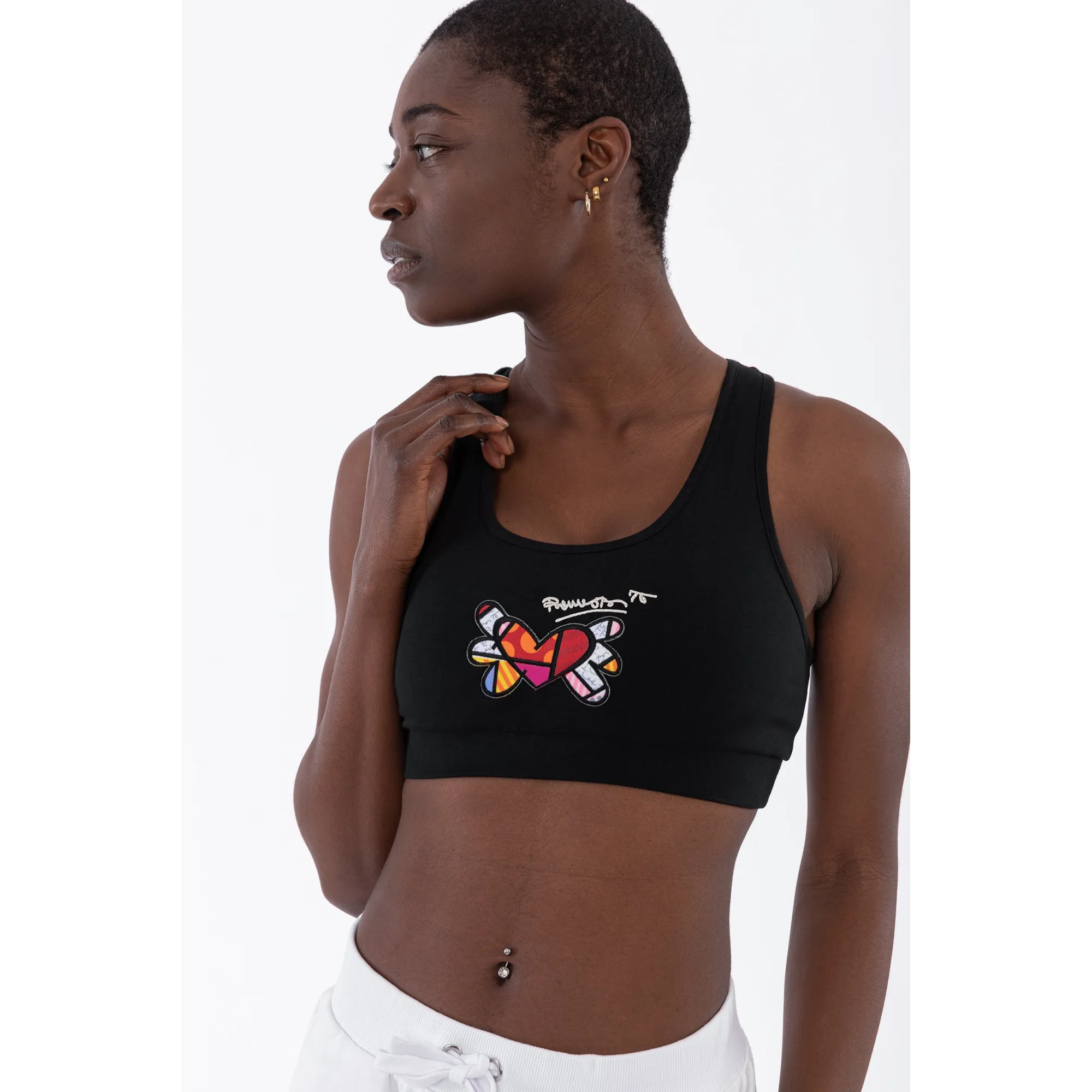 Top With a Winged Heart Patch - Romero Britto Collection.