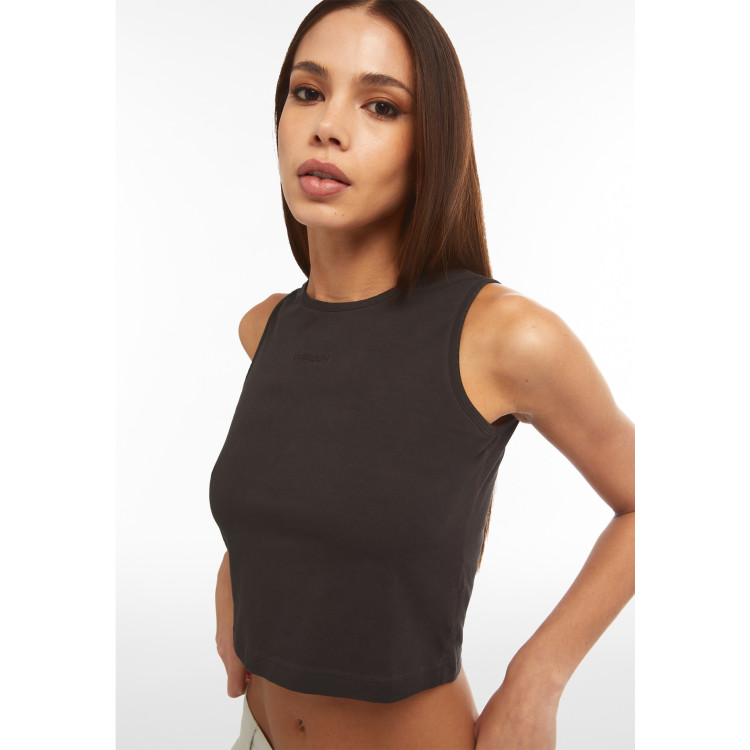 Freddy Crop Top - Cold Dyed - Schwarz