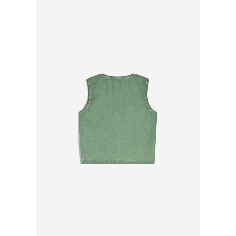 Freddy Crop Top - Cold Dyed - Grün