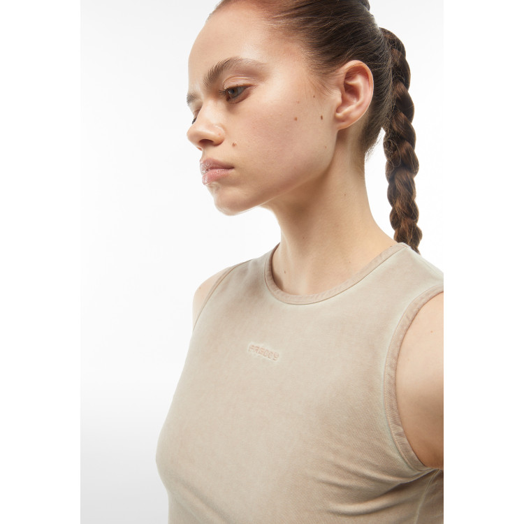 Freddy Crop Top - Cold Dyed - Beige