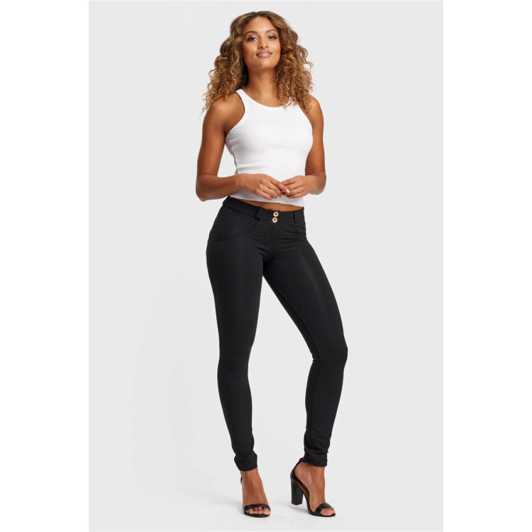 Freddy WR.UP® Damen Push-Up Hose - Regular Waist Skinny -Schwarz