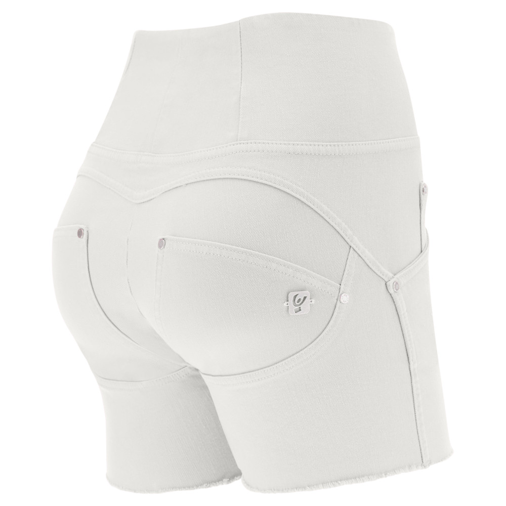 Freddy WR.UP® Snug Damen Push-Up Shorts - High Waist - Off White - W0