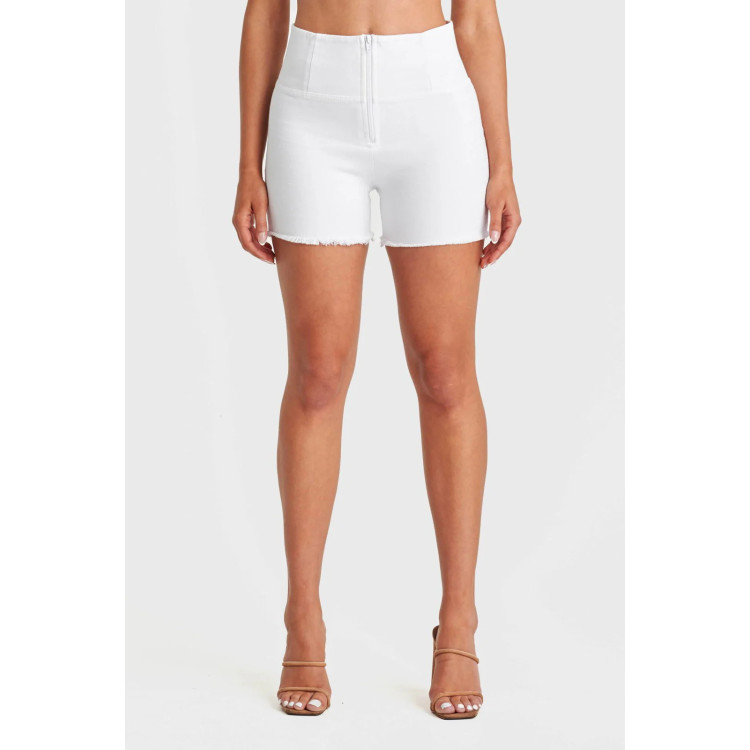 Freddy WR.UP® Snug Damen Push-Up Shorts - Super High Waist - Weiß - W0