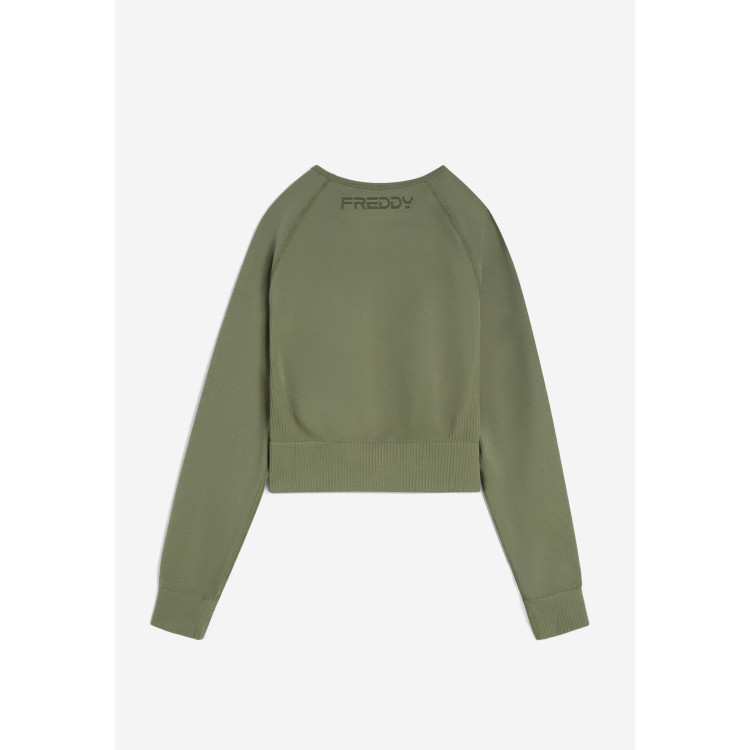 Freddy Seamless Sport Top - langärmlig - Green - V52