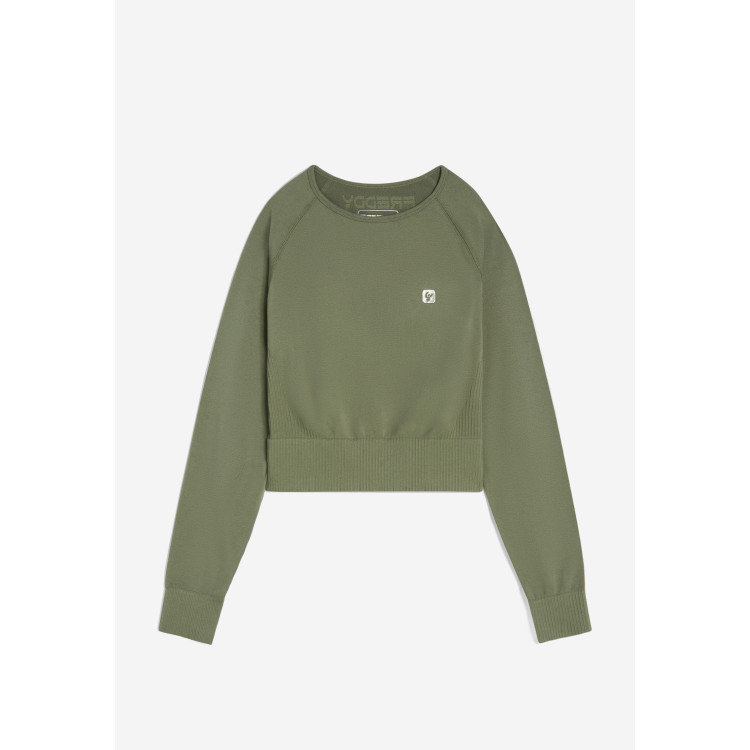 Freddy Seamless Sport Top - langärmlig - Green - V52