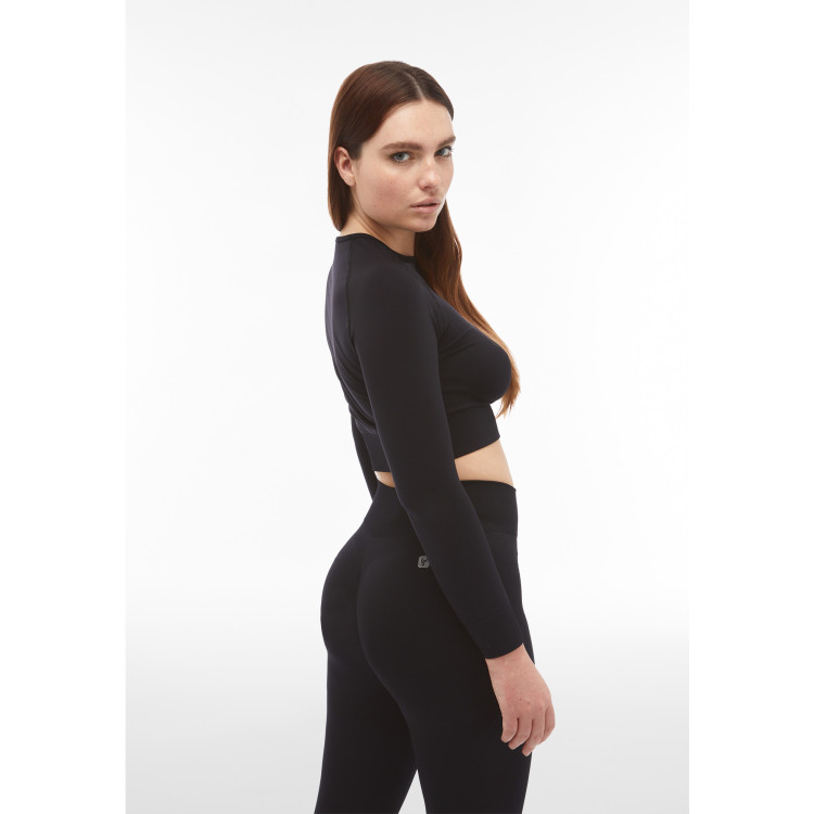 Freddy Seamless Sport Top - langärmlig - Schwarz - N0