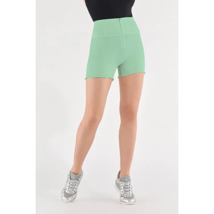 Freddy WR.UP® Denim Shorts - High Waist - Green Ash - D50