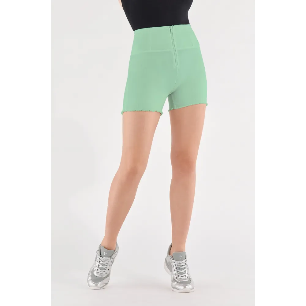 WR.UP® Denim Shorts - High Waist -  Green Ash - D50