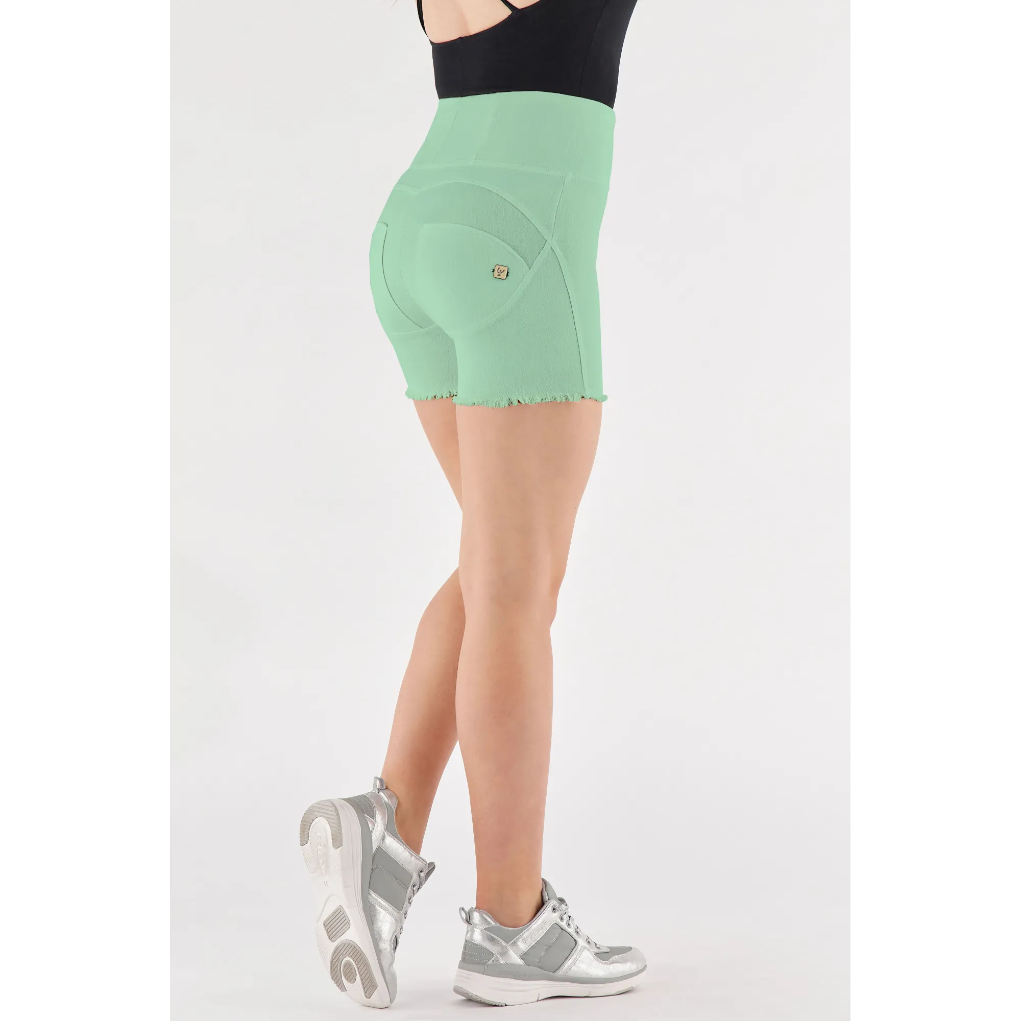 WR.UP® Denim Shorts - High Waist -  Green Ash - D50